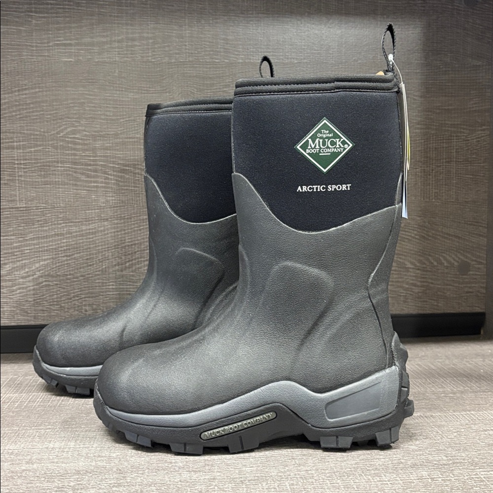 Unisex Muck Artic Sport Mid Extreme Conditions Boots (Black) - Men's 5/Wm's 6